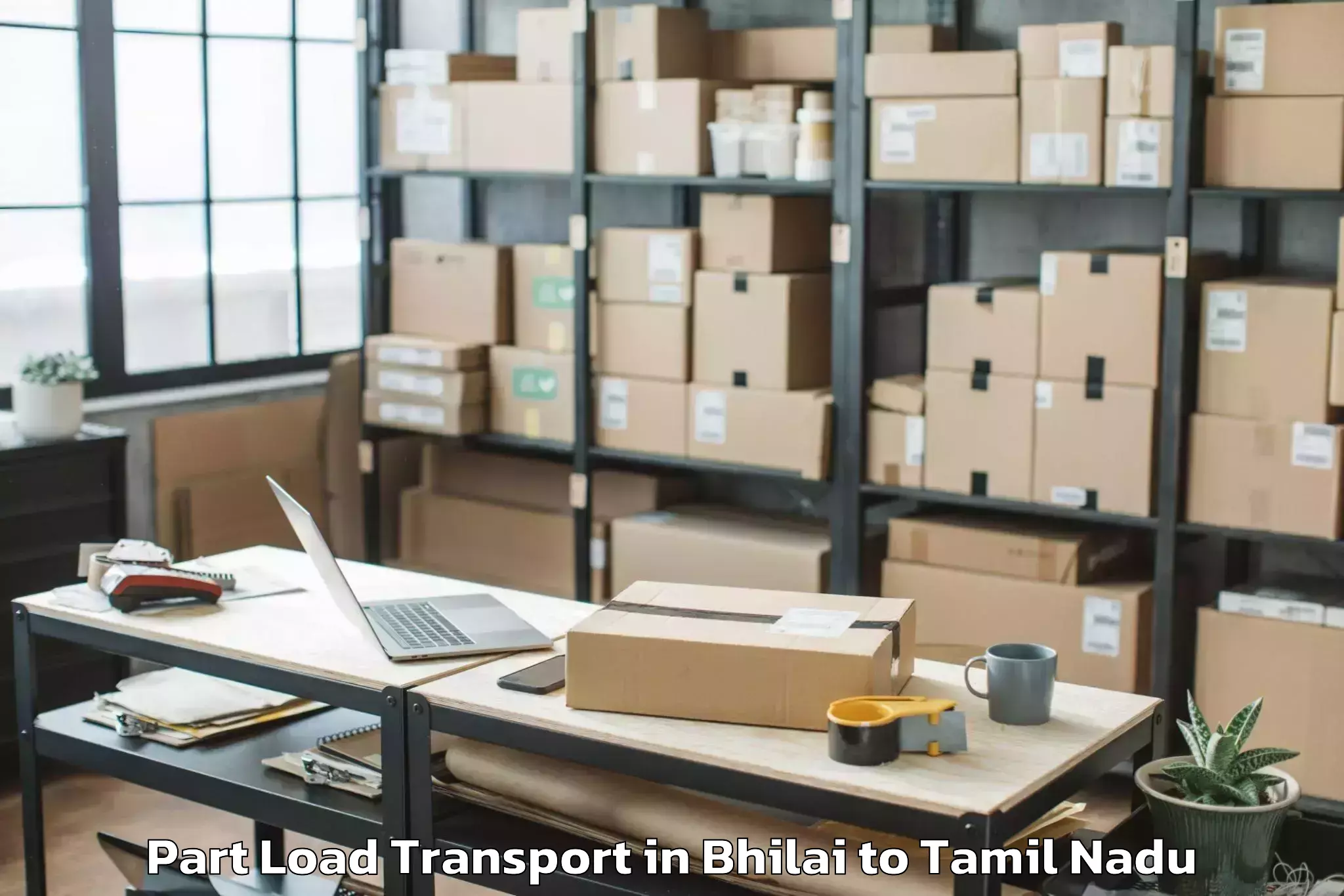 Book Bhilai to Omalur Part Load Transport Online